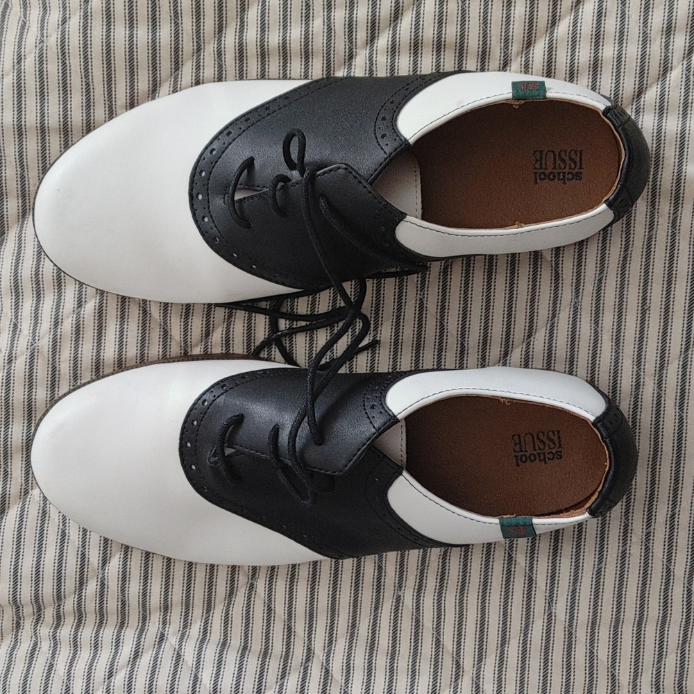 Ladies saddle oxfords